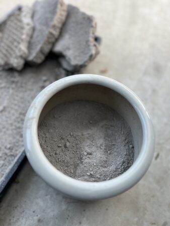 出来上がった灰